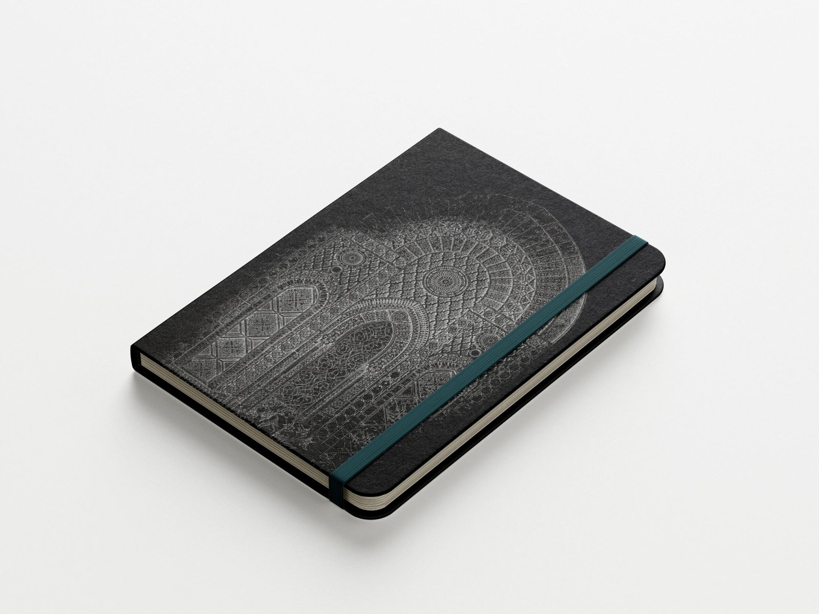 Printed Desgin A5 Hardcover Notebook Beige lined paper 100 sheet 120 GSM- free hand Sketch Desgin - Image 3