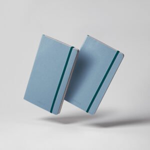 Neutral Light Blue A6 Hardcover Notebook Beige paper 40 sheet 120 GSM- Minimal desgin