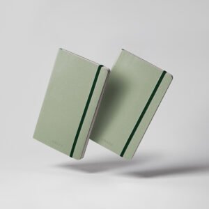 Olive Gray A6 Hardcover Notebook Beige paper 40 sheet 120 GSM- Minimal desgin