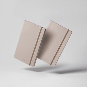 Silk grey A6 Hardcover Notebook Beige paper 40 sheet 120 GSM- Minimal desgin