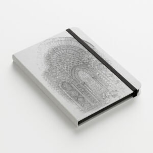 Printed Desgin A5 Hardcover Notebook Beige lined paper 100 sheet 120 GSM- free hand Sketch Desgin